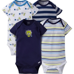 image:imageGerber Unisex Baby 4 Pack OnesiesSafari