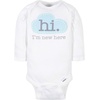 image:imageGerber Baby 6 Pack Longsleeve Onesies BodysuitWords Grey