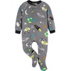 image:imageGerber Baby Boys 2Pack Flame Resistant Fleece Footed PajamasGrey Space