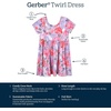 image:imageGerber Baby amp Toddler Girls Buttery Soft Short Sleeve Dress w EucalyptusLilac Garden
