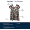 image:imageGerber Baby amp Toddler Girls Buttery Soft Short Sleeve Dress w EucalyptusMidnight Floral