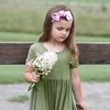 image:imageGerber Baby amp Toddler Girls Buttery Soft Short Sleeve Dress w EucalyptusMoss