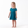 image:imageGerber Baby amp Toddler Girls Buttery Soft Short Sleeve Dress w EucalyptusOcean Teal