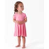 image:imageGerber Baby amp Toddler Girls Buttery Soft Short Sleeve Dress w EucalyptusPink Lemonade
