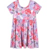 image:imageGerber Baby amp Toddler Girls Buttery Soft Short Sleeve Dress w EucalyptusLilac Garden