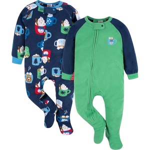 image:imageGerber Baby Boys 2Pack Flame Resistant Fleece Footed PajamasBlue Mug