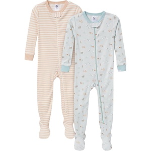 image:imageGerber Baby Boys amp Girls 2Pack Footed PajamasFarm