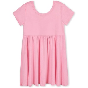 image:imageGerber Baby amp Toddler Girls Buttery Soft Short Sleeve Dress w EucalyptusPink Lemonade