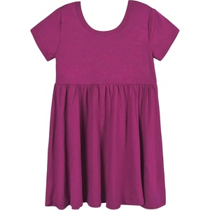 image:imageGerber Baby amp Toddler Girls Buttery Soft Short Sleeve Dress w EucalyptusRaspberry