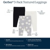 image:imageGerber Baby amp Toddler Girls 3Pack Premium LeggingsGray Flowers  Cream and Black