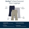 image:imageGerber Baby amp Toddler Girls 3Pack Premium LeggingsGreen Daisies  Blue and Gray