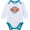 image:imageGerber NFL Baby Girls 3 Piece Onesie Bodysuit Pants amp Headband SetDolphins
