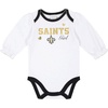 image:imageGerber NFL girls 2 Pack Long Sleeve BodysuitPinkWhite New Orlean Saints
