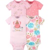 image:imageGerber Baby Girls 4Pack Short Sleeve Onesies BodysuitsPrincess Pink