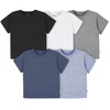 image:imageGerber Baby amp Toddler 5Pack Solid Short Sleeve TShirts Jersey 160 GSMBlue