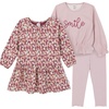 image:imageGerber Baby amp Toddler Girls 3 Piece Dress Top and Legging SetPink
