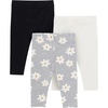 Gray Flowers  Cream and Black