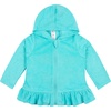 image:imageGerber Baby amp Toddler Girls Zipper Hoodie Terry Swimsuit Cover UpAqua