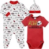 image:imageGerber NFL Baby 3Piece Footed Sleep and Play and Bodysuit Gift SetArizona Cardinals