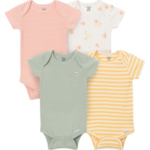image:imageGerber Baby Girls 4Pack Short Sleeve Onesies BodysuitsGreen