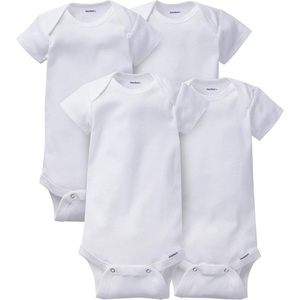 image:imageGerber Baby Girls 4Pack Short Sleeve Onesies BodysuitsWhite