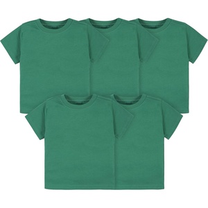 image:imageGerber Baby amp Toddler 5Pack Solid Short Sleeve TShirts Jersey 160 GSMKelly Green