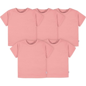 image:imageGerber Baby amp Toddler 5Pack Solid Short Sleeve TShirts Jersey 160 GSMMauve Pink