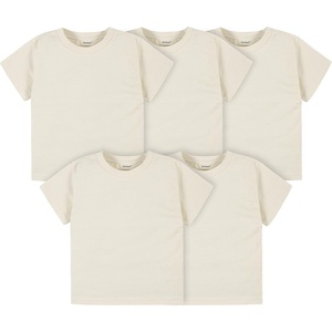 image:imageGerber Baby amp Toddler 5Pack Solid Short Sleeve TShirts Jersey 160 GSMNatural