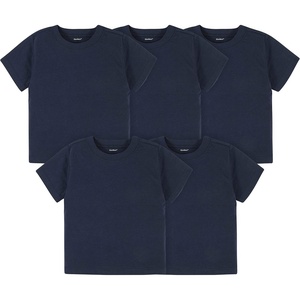 image:imageGerber Baby amp Toddler 5Pack Solid Short Sleeve TShirts Jersey 160 GSMNavy