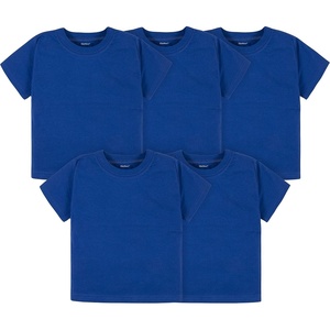 image:imageGerber Baby amp Toddler 5Pack Solid Short Sleeve TShirts Jersey 160 GSMRoyal