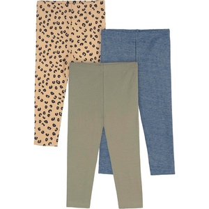 image:imageGerber Baby amp Toddler Girls 3Pack Premium LeggingsGreen  Leopard Print and Blue