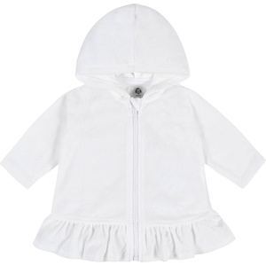 image:imageGerber Baby amp Toddler Girls Zipper Hoodie Terry Swimsuit Cover UpWhite