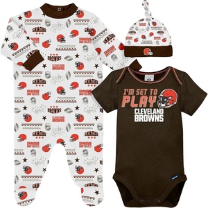 image:imageGerber NFL Baby 3Piece Footed Sleep and Play and Bodysuit Gift SetCleveland Browns