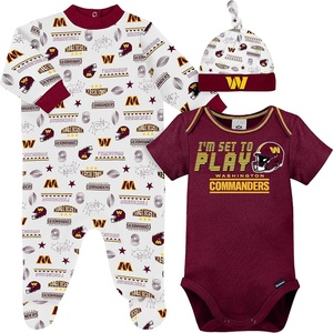image:imageGerber NFL Baby 3Piece Footed Sleep and Play and Bodysuit Gift SetWashington Commanders