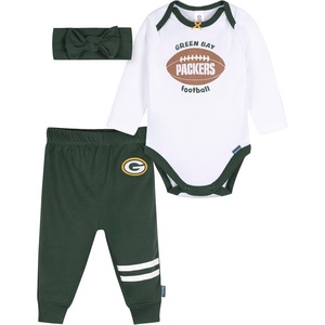 image:imageGerber NFL Baby Girls 3 Piece Onesie Bodysuit Pants amp Headband SetPackers