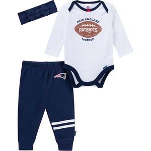 image:imageGerber NFL Baby Girls 3 Piece Onesie Bodysuit Pants amp Headband SetPatriots