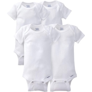 image:imageGerber Unisex Baby Size 12M 12 Months 4 Pack White Onesie Bodysuits
