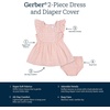 image:imageGerber Baby Girls 2 Piece Dress and Diaper Cover SetGingham