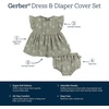 image:imageGerber Baby Girls 2 Piece Dress and Diaper Cover SetPalms
