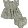 image:imageGerber Baby Girls 2 Piece Dress and Diaper Cover SetPalms