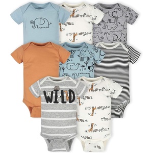 image:imageGerber Baby Boys 8Pack Short Sleeve Onesies BodysuitsJungle Blue