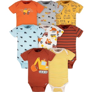 image:imageGerber Baby Boys 8Pack Short Sleeve Onesies BodysuitsTransportation Zone
