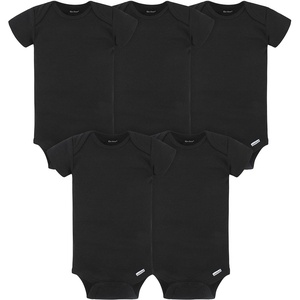 image:imageGerber Baby Boys amp Girls 5Pack Solid Onesies BodysuitsBlack