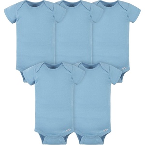 image:imageGerber Baby Boys amp Girls 5Pack Solid Onesies BodysuitsBlue