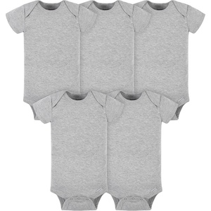 image:imageGerber Baby Boys amp Girls 5Pack Solid Onesies BodysuitsGray
