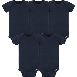 image:imageGerber Baby Boys amp Girls 5Pack Solid Onesies BodysuitsNavy