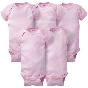 image:imageGerber Baby Boys amp Girls 5Pack Solid Onesies BodysuitsPink