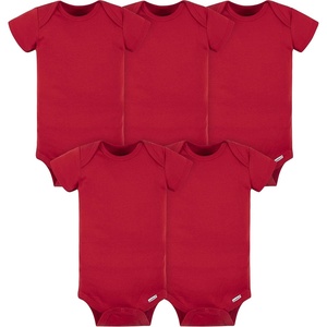 image:imageGerber Baby Boys amp Girls 5Pack Solid Onesies BodysuitsRed