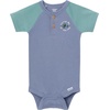 image:image4Pack Baby Boys Dino Blues Short Sleeve Onesies BodysuitsBlue