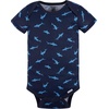 image:image4Pack Baby Boys Dino Blues Short Sleeve Onesies BodysuitsBlue Shark